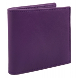 Avvenice - Premium Leather Wallet - Purple - Handmade in Italy - Exclusive Luxury Collection