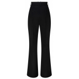 Balmain - Pantaloni Svasati in Lana - Nero - Balmain Exclusive Luxury Collection