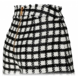 Balmain - Virgin Wool Tweed Shorts - Black White - Balmain Exclusive Luxury Collection