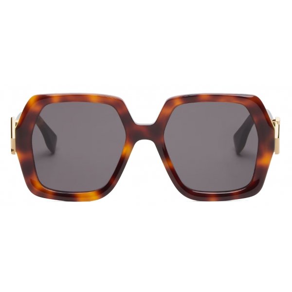 Fendi - FF Diamonds - Oversize Square Sunglasses - Brown - Sunglasses - Fendi Eyewear