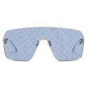 Fendi - Fendi First Crystal - Shield Sunglasses - Light Blue - Sunglasses - Fendi Eyewear