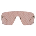 Fendi - Fendi First Crystal - Occhiali da Sole a Maschera - Marrone - Occhiali da Sole - Fendi Eyewear