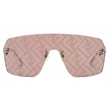 Fendi - Fendi First Crystal - Occhiali da Sole a Maschera - Marrone - Occhiali da Sole - Fendi Eyewear