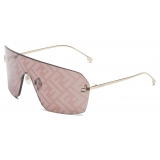 Fendi - Fendi First Crystal - Occhiali da Sole a Maschera - Marrone - Occhiali da Sole - Fendi Eyewear