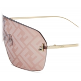 Fendi - Fendi First Crystal - Occhiali da Sole a Maschera - Marrone - Occhiali da Sole - Fendi Eyewear