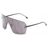 Fendi - Fendi First Crystal - Shield Sunglasses - Gray - Sunglasses - Fendi Eyewear