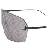 Fendi - Fendi First Crystal - Shield Sunglasses - Gray - Sunglasses - Fendi Eyewear