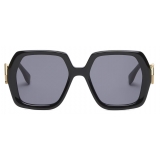 Fendi - FF Diamonds - Occhiali da Sole Squadrata Oversize - Nero - Occhiali da Sole - Fendi Eyewear