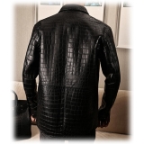 Jovanny Capri - Magnificent Shirt with Crocodile Motif - Leather Shirt - Luxury High Quality