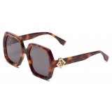 Fendi - FF Diamonds - Oversize Square Sunglasses - Brown - Sunglasses - Fendi Eyewear