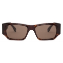 Fendi - FF Squared - Occhiali da Sole Rettangolare Squadrati - Marrone - Occhiali da Sole - Fendi Eyewear