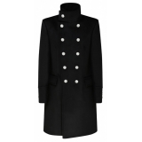 Balmain - Cappotto Doppiopetto in Lana - Nero - Balmain Exclusive Luxury Collection