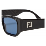 Fendi - FF Squared - Occhiali da Sole Rettangolare Squadrati - Nero - Occhiali da Sole - Fendi Eyewear