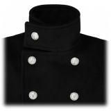 Balmain - Cappotto Doppiopetto in Lana - Nero - Balmain Exclusive Luxury Collection