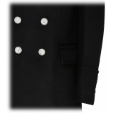 Balmain - Wool Double Breasted Coat - Black - Balmain Exclusive Luxury Collection