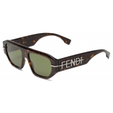 Fendi - Fendigraphy - Occhiali da Sole Squadrati - Marrone - Occhiali da Sole - Fendi Eyewear