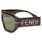 Fendi - Fendigraphy - Occhiali da Sole Squadrati - Marrone - Occhiali da Sole - Fendi Eyewear