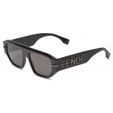 Fendi - Fendigraphy - Occhiali da Sole Squadrati - Nero - Occhiali da Sole - Fendi Eyewear