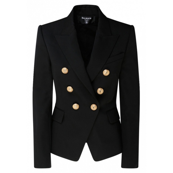 Balmain - Blazer Doppiopetto in Lana - Nero - Balmain Exclusive Luxury Collection