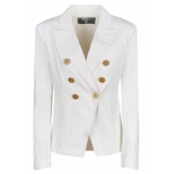 Balmain - Denim Double Breasted Jacket - White - Balmain Exclusive Luxury Collection