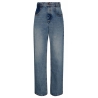 Balmain - Cotton Wide Leg Jeans - Light Blue - Balmain Exclusive Luxury Collection