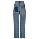 Balmain - Jeans a Gamba Larga in Cotone - Azzurro - Balmain Exclusive Luxury Collection