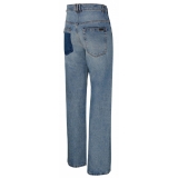 Balmain - Cotton Wide Leg Jeans - Light Blue - Balmain Exclusive Luxury Collection