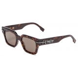 Fendi - Fendigraphy - Occhiali da Sole Rettangolare - Marrone - Occhiali da Sole - Fendi Eyewear