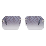 Fendi - Fendi Sky - Rectangular Sunglasses - Silver - Sunglasses - Fendi Eyewear