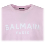 Balmain - Logo Print T-Shirt - Light Pink - Balmain Exclusive Luxury Collection