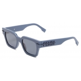 Fendi - Fendigraphy - Occhiali da Sole Rettangolare - Blu - Occhiali da Sole - Fendi Eyewear