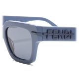 Fendi - Fendigraphy - Occhiali da Sole Rettangolare - Blu - Occhiali da Sole - Fendi Eyewear