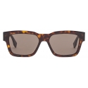 Fendi - O’Lock - Occhiali da Sole Rettangolare - Marrone - Occhiali da Sole - Fendi Eyewear