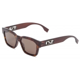 Fendi - O’Lock - Rectangular Sunglasses - Brown - Sunglasses - Fendi Eyewear