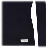 Balmain - Merino Wool Logo Patch Jumper - Navy Blue - Balmain Exclusive Luxury Collection