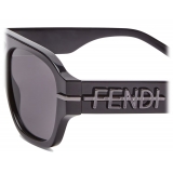 Fendi - Fendigraphy - Occhiali da Sole Squadrati - Nero - Occhiali da Sole - Fendi Eyewear