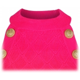 Balmain - Gilet Lavorato a Maglia - Fucsia - Balmain Exclusive Luxury Collection