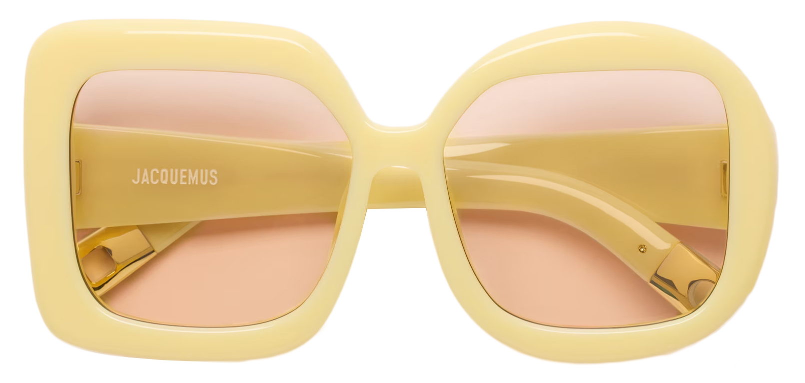 【送料&関税込】Jacquemus Geometric Frame Sunglasses - Unise Jacquemus - Sunglasses - Les Lunettes Carré Rond - Pale Gold