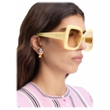 Jacquemus - Occhiali da Sole - Les Lunettes Carré Rond - Giallo Pallido - Luxury - Jacquemus Eyewear