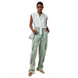 Elisabetta Franchi - Sleeveless Blouse with Tie - Aqua Green - Shirt - Made in Italy - Luxury Exclusive Collection