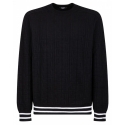 Balmain - Maglione Jacquard Fantasia - Nero Bianco - Balmain Exclusive Luxury Collection