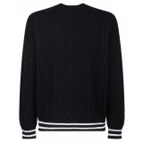 Balmain - Patterned Jacquard Jumper - Black White - Balmain Exclusive Luxury Collection