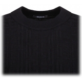 Balmain - Maglione Jacquard Fantasia - Nero Bianco - Balmain Exclusive Luxury Collection