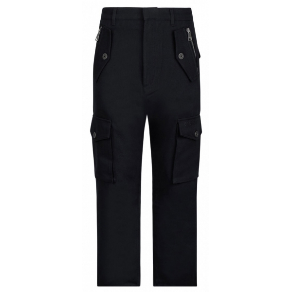 Balmain - Cotton Cargo Trousers - Black - Balmain Exclusive Luxury Collection