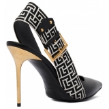 Balmain - Ruby Slingback Pumps - Ivory Black - Balmain Exclusive Luxury Collection