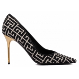 Balmain - Ruby Monogram Pumps - Ivory Black - Balmain Exclusive Luxury Collection