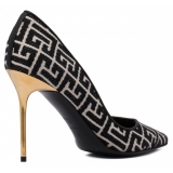 Balmain - Ruby Monogram Pumps - Ivory Black - Balmain Exclusive Luxury Collection