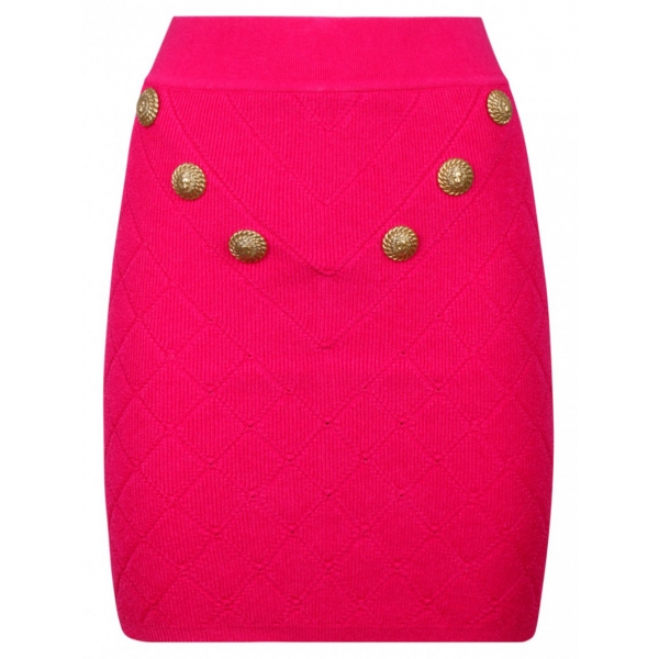 Balmain - Fine Knit Skirt - Fuchsia - Balmain Exclusive Luxury Collection