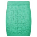 Balmain - Openwork Monogram Knit Skirt - Light Green - Balmain Exclusive Luxury Collection