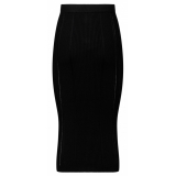 Balmain - Knit Midi Skirt - Black - Balmain Exclusive Luxury Collection